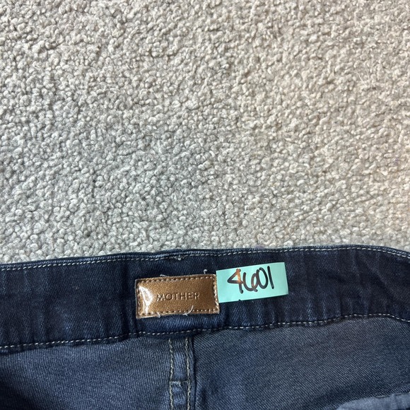 Mother Shorts Womens 28 Dark‎ Wash Denim Cutoff Raw Hem Jean Mid Rise Stretch - Picture 9 of 14